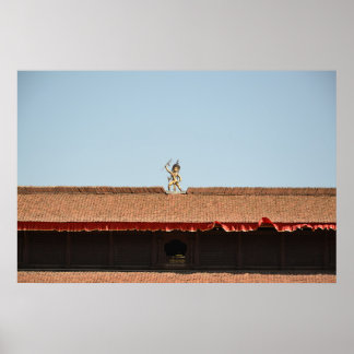 Golden Guardian, Nepal - Travel Photography Print Poster