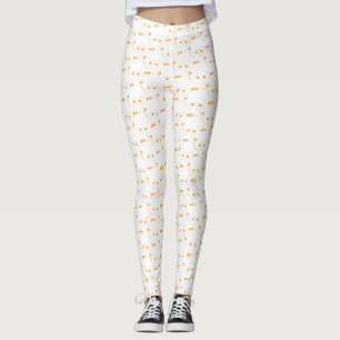 Golden Gula blommor, liten Blommigt Skriv ut Leggings