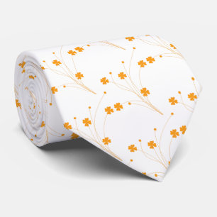 Golden Gula blommor, liten Blommigt Skriv ut Slips