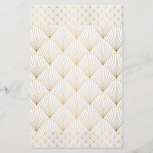 Golden, guld, elegant, vintage, vänlig,Art Deco Pa Brevpapper