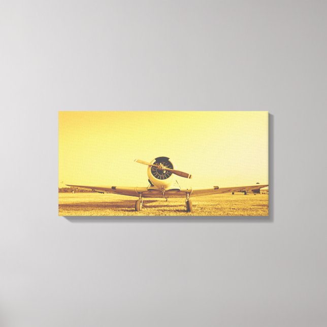 Golden Gult Antique Airplane Wingspan Canvastryck (Framsida)