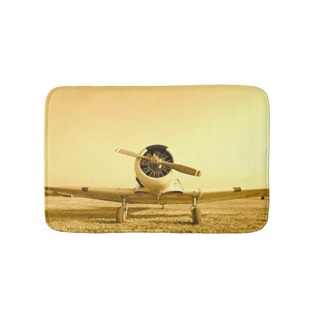 Golden Gult Antique-flygplan Badrumsmatta (Framsidan)