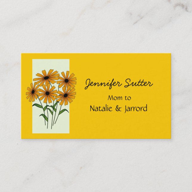 Golden Gult Black Eyed Susan Flowers Mamma Card (Framsida)