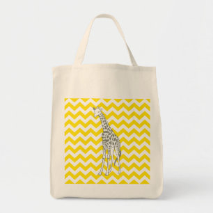 Golden Gult Chevron med pop Art Giraffe Tygkasse