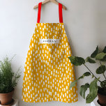 Golden Gult Dash Apron<br><div class="desc">Den här slimmade plattan med färgad är både ljus och glad och har handdragna tankstreck för ett lekfullt mönster-år. Anpassa med namn eller ge som en praktisk och tankfull gåva!</div>