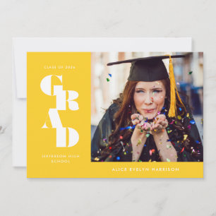 Golden Gult fet serif Single Photo Studenten Meddelande