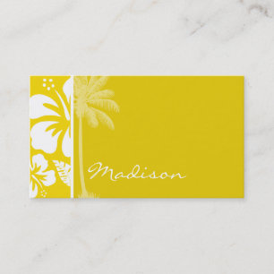 Golden Gult Hawaiian Tropical Handflatan Visitkort