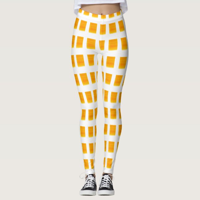 Golden Gult-kontrollerade skinn Leggings (Framsida)