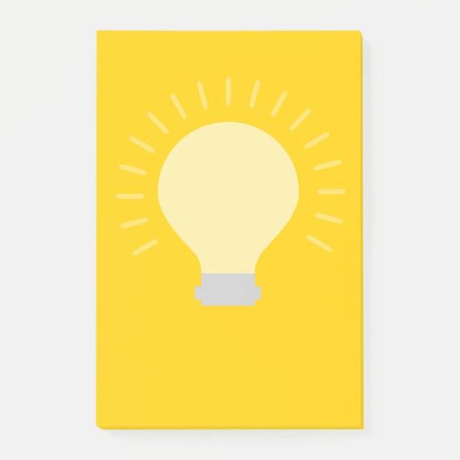 Golden Gult Light Bulb Post-it Block (Framsida)