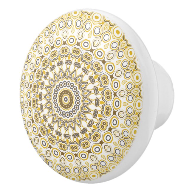 Golden Gult Mandala Mönster Knopp (Höger)