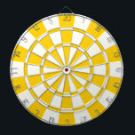 Golden Gult och vit Piltavla<br><div class="desc">Golden Gult and White Dart Board</div>