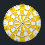 Golden Gult och vit Piltavla<br><div class="desc">Golden Gult and White Dart Board</div>