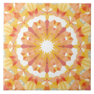 Golden Gult Pastel Rosa Star Eclectic Decor Kakelplatta