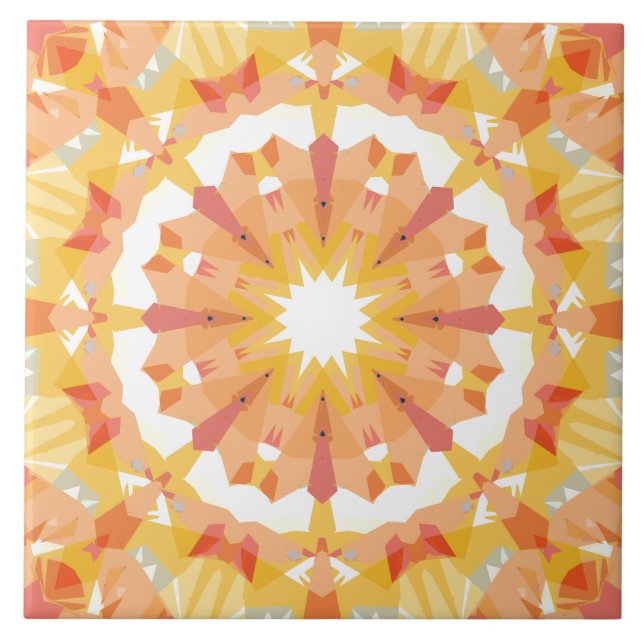 Golden Gult Pastel Rosa Star Eclectic Decor Kakelplatta (Framsidan)