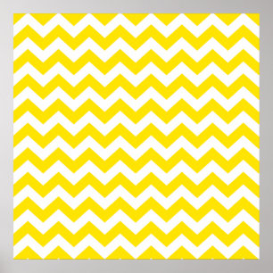 Golden Gult Safari Chevron Poster