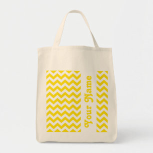 Golden Gult Safari Chevron w/ anpassade namn Tygkasse