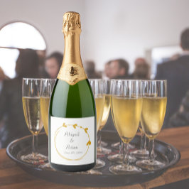 Golden Gult Simple Hjärtkrans Bröllop