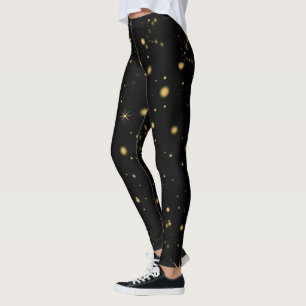 Golden Gult Stars Black Night Leggings