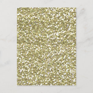 GOLDEN GULT WHITE SEQUINS GLITTER STRUKTUR TEMPLA VYKORT