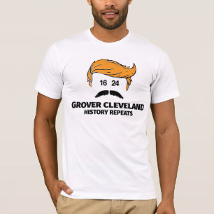 Golden Hair och Mustache Ansikte T Shirt