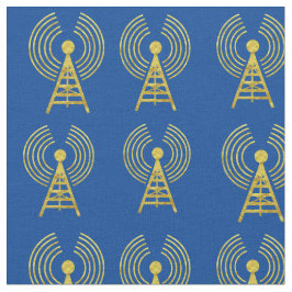 Golden Ham Radio Transmitters Fabric Tyg