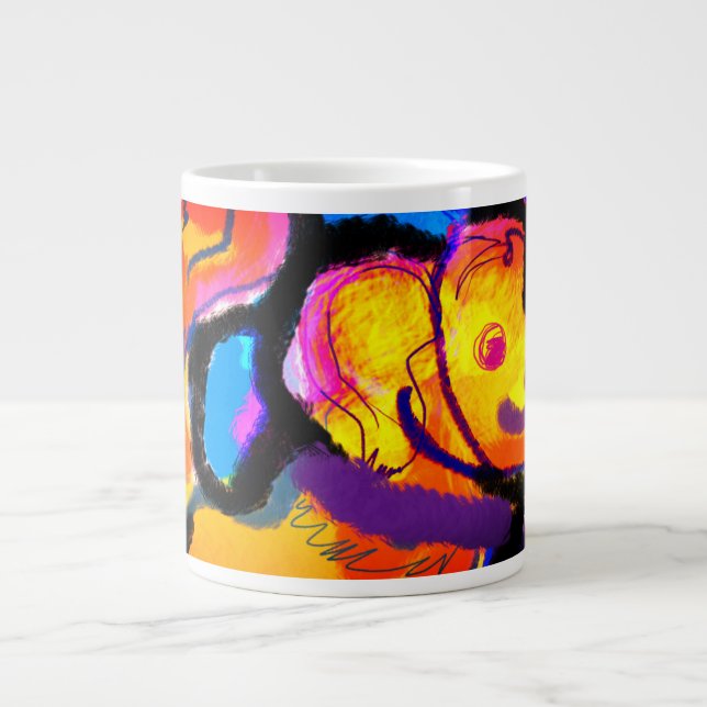 Golden hämmande färglös jumbo mugg (Framsidan)