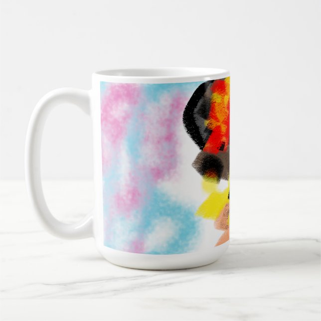 Golden hämmande färglös kaffemugg (Vänster)