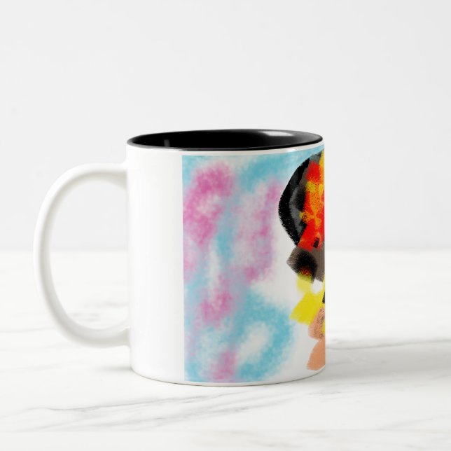 Golden hämmande färglös Två-Tonad mugg (Vänster)