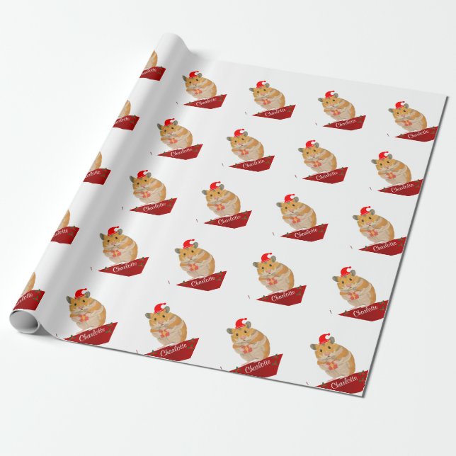 Golden Hamster jul Presentpapper (Utrullad)