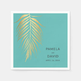 Golden Handflatan Frond Modern minimalistisk Bröll Pappersservett