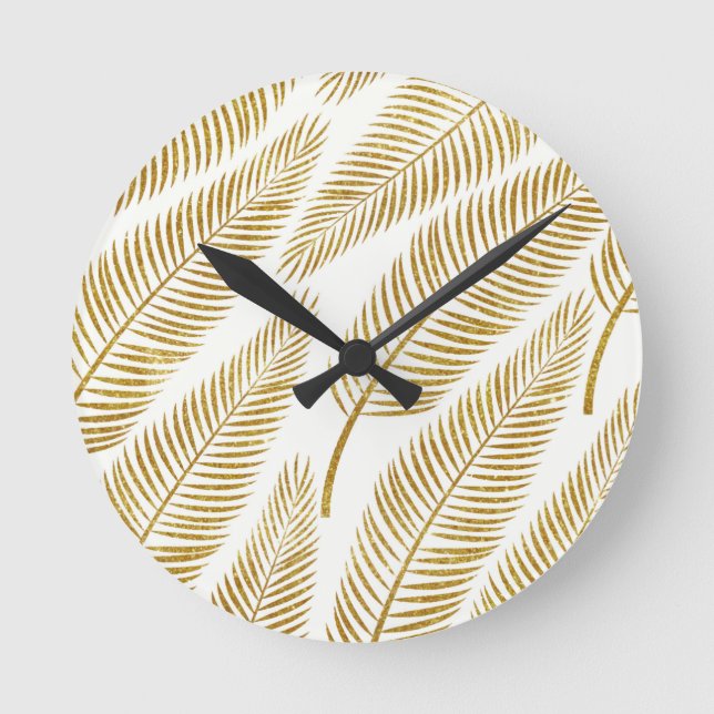 Golden Handflatan Rund Klocka (Framsida)