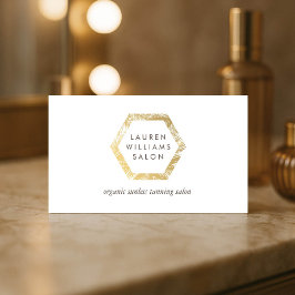 Golden Handflatan Spray Tanning Salon Logotyp on W Visitkort