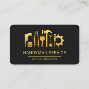 Golden Handyman Construction Verktyg Visitkort