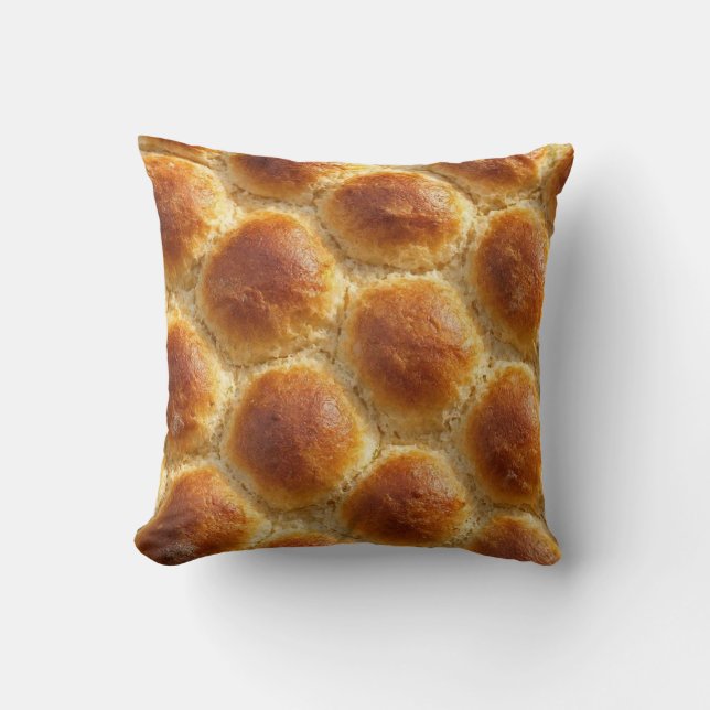  Golden Harmony – Soft & Warm Bread Texture Art Kudde (Framsida)