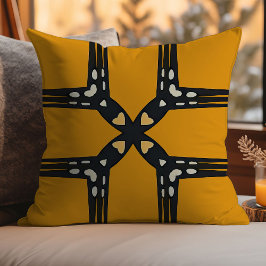 Golden Harmony Throw Cushion Kudde