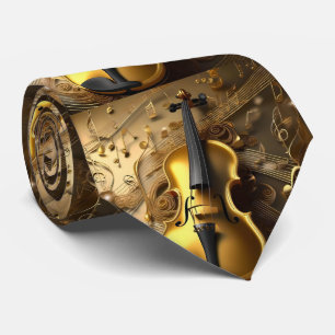Golden Harmony: Vintage Violin på Shimmering Notes Slips