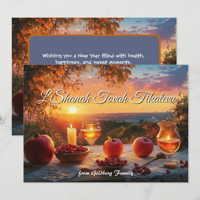 Golden Harvest Blessings-kort Inbjudningar (Fram/baksida)