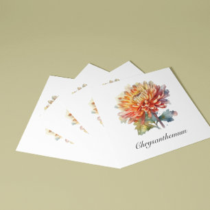 Golden Harvest Chrysanthemum, anpassningsbar Fyrkantigt Visitkort