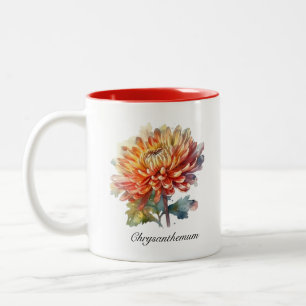 Golden Harvest Chrysanthemum, anpassningsbar Två-Tonad Mugg