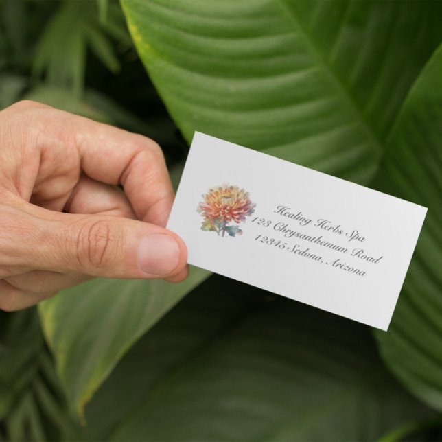 Golden Harvest Chrysanthemum, anpassningsbar Visitkort (Skapare uppladdad)