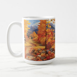 Golden Harvest Embrace Autumn's Warmth Lövs Kaffemugg