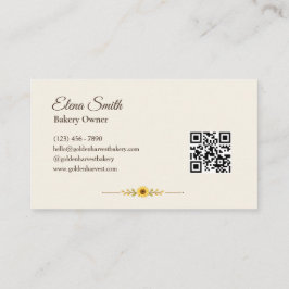 Golden Harvest Farmhouse Baked Goods QR-kod Visitkort