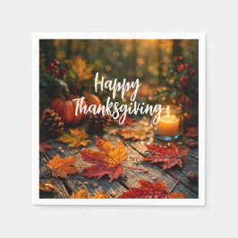 Golden Harvest Glow – Thanksgiving Greeting Pappersservett