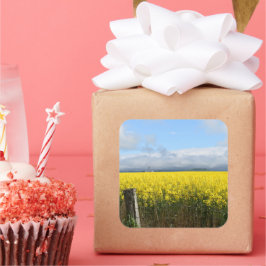 Golden Harvest Square Sticker Fyrkantigt Klistermärke