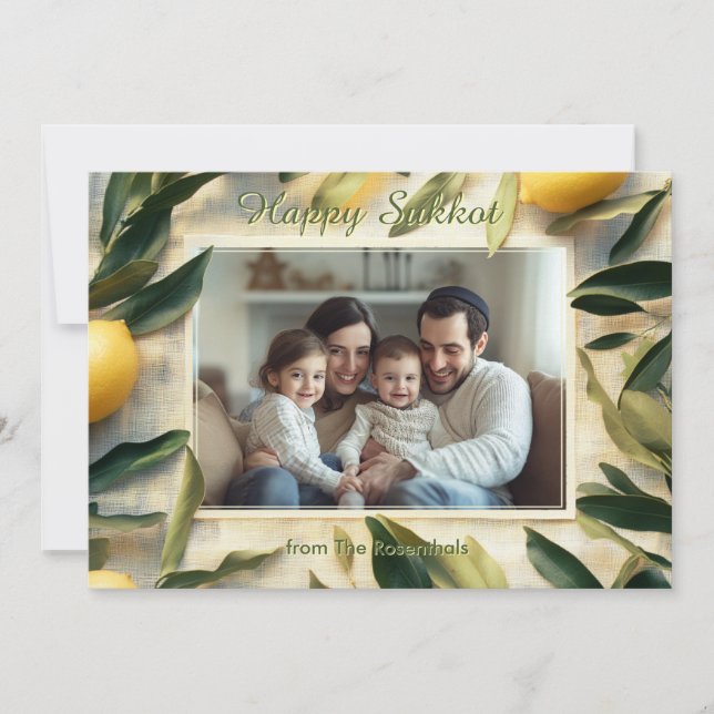 Golden Harvest Sukkot Greeting Card Inbjudningar (Framsida)