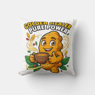 Golden Healer ren turmericrot Grafisk T-shirt Kudde