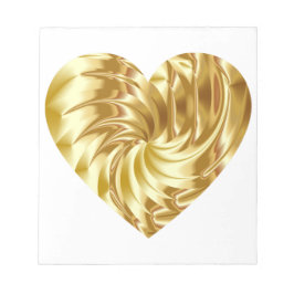 Golden Heart (Guld Shape of Kärlek) Anteckningsblock