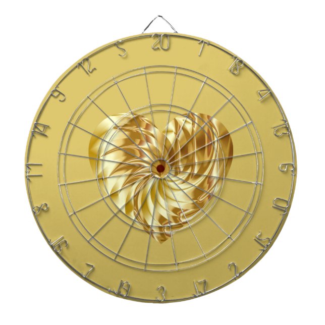 Golden Heart (Guld Shape of Kärlek) Darttavla (Framsidan)