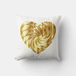 Golden Heart (Guld Shape of Kärlek) Kudde