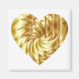 Golden Heart (Guld Shape of Kärlek) Magnet